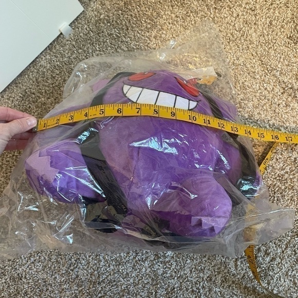 2016 Nintendo Pokemon GENGAR PLUSH Backpack Stuffed Animal Purple NWT - Picture 5 of 6